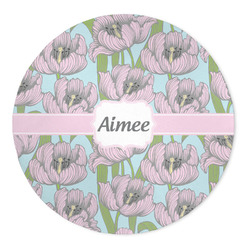 Wild Tulips 5' Round Indoor Area Rug (Personalized)