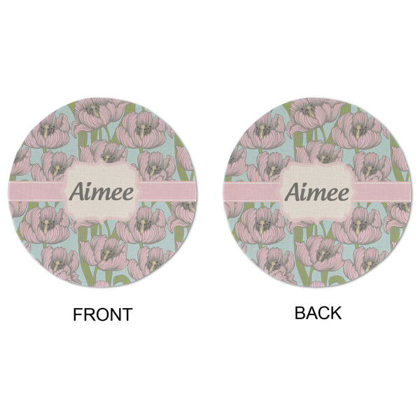 Wild Tulips Round Linen Placemats - APPROVAL (double sided)