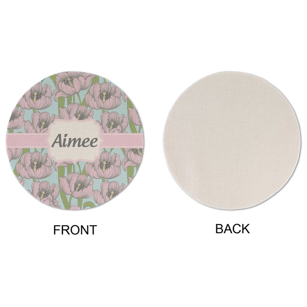 Wild Tulips Round Linen Placemats - APPROVAL (single sided)