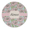 Wild Tulips Round Linen Placemat (Personalized)