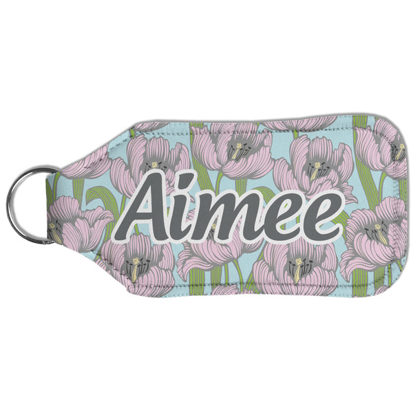 Wild Tulips Sanitizer Holder Keychain - Large (Back)