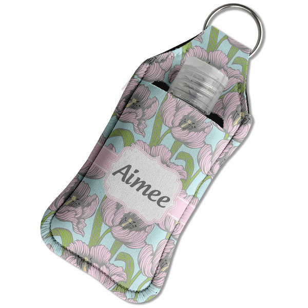 Wild Tulips Sanitizer Holder Keychain - Large in Case