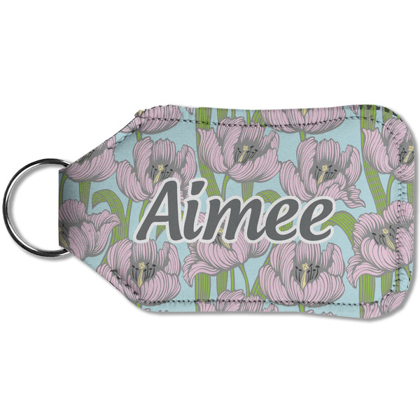 Wild Tulips Sanitizer Holder Keychain - Small (Back)