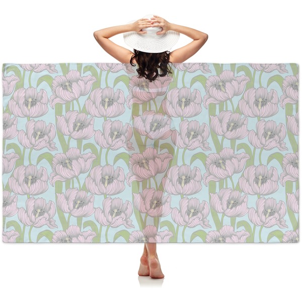 Custom Wild Tulips Sheer Sarong