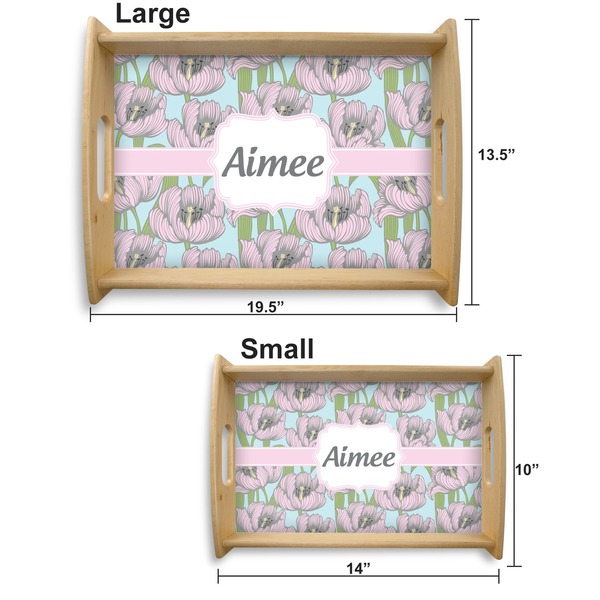 Wild Tulips Serving Tray Wood Sizes