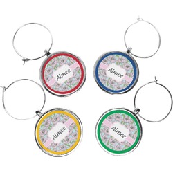 Wild Tulips Wine Charms (Set of 4) (Personalized)