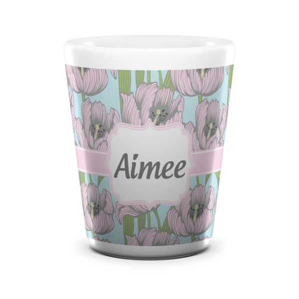 Wild Tulips Shot Glass - White - FRONT