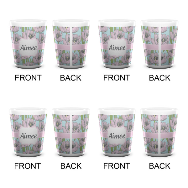 Wild Tulips Shot Glass - White - Set of 4 - APPROVAL