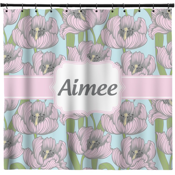 Custom Wild Tulips Shower Curtain - 71" x 74" (Personalized)