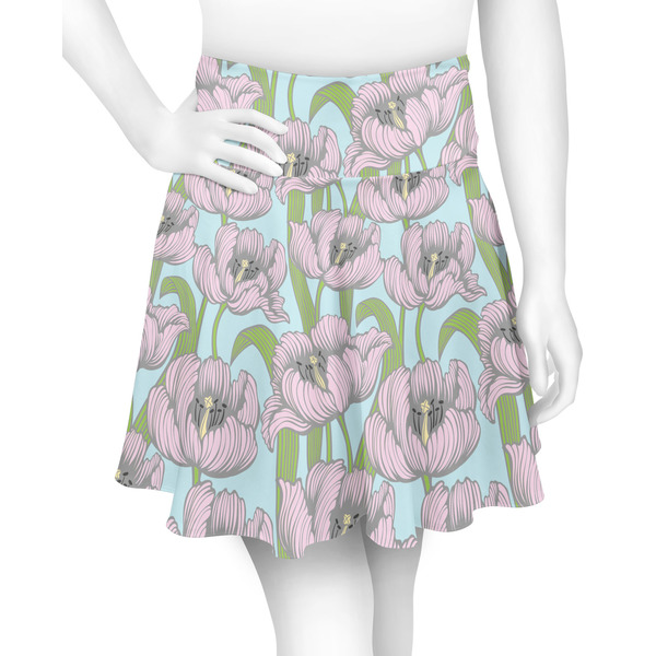 Custom Wild Tulips Skater Skirt