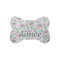 Wild Tulips Bone Shaped Dog Food Mat (Small) (Personalized)
