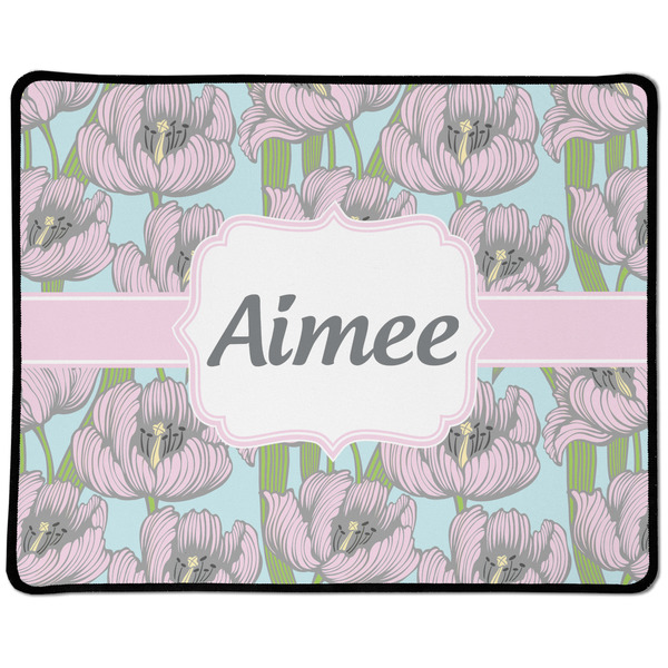 Custom Wild Tulips Large Gaming Mouse Pad - 12.5" x 10" (Personalized)