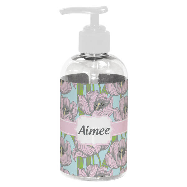 Wild Tulips Small Liquid Dispenser (8 oz) - White