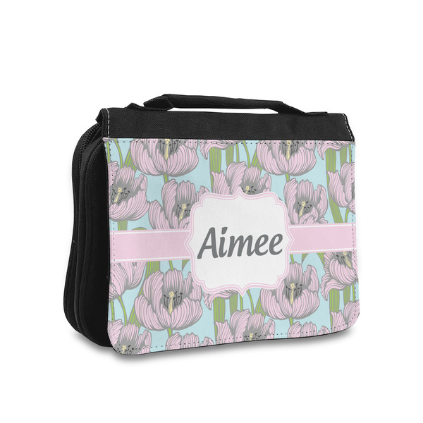 Custom Wild Tulips Toiletry Bag - Small (Personalized)