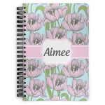Wild Tulips Spiral Notebook - 7x10 w/ Name or Text