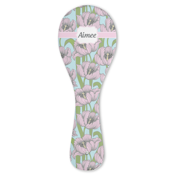 Custom Wild Tulips Ceramic Spoon Rest (Personalized)