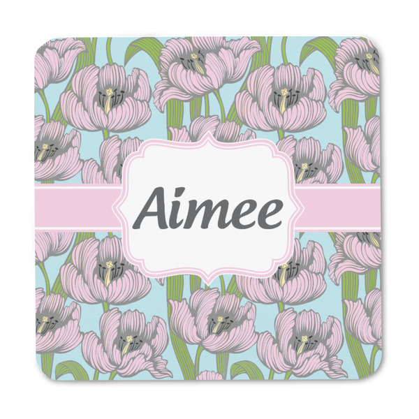 Wild Tulips Square Fridge Magnet - FRONT