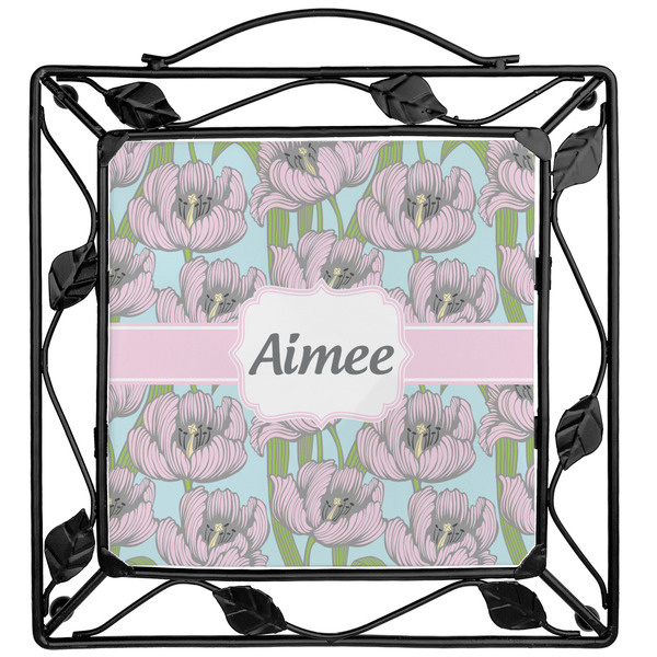 Custom Wild Tulips Square Trivet (Personalized)