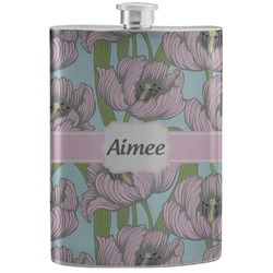 Wild Tulips Stainless Steel Flask (Personalized)