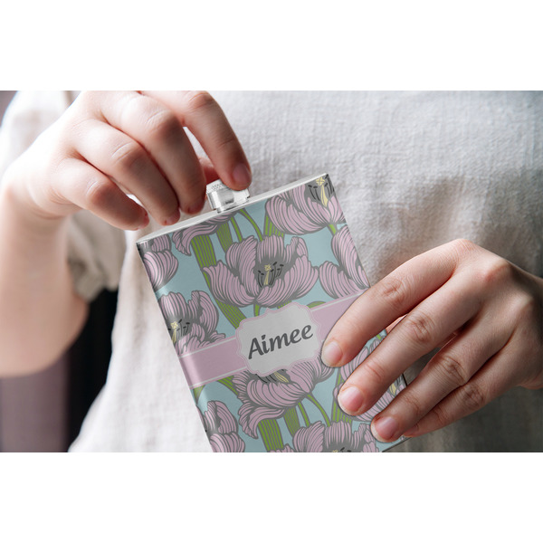 Wild Tulips Stainless Steel Flask - LIFESTYLE 1