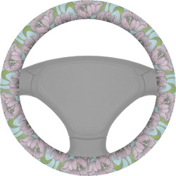 Wild Tulips Steering Wheel Cover (Personalized)