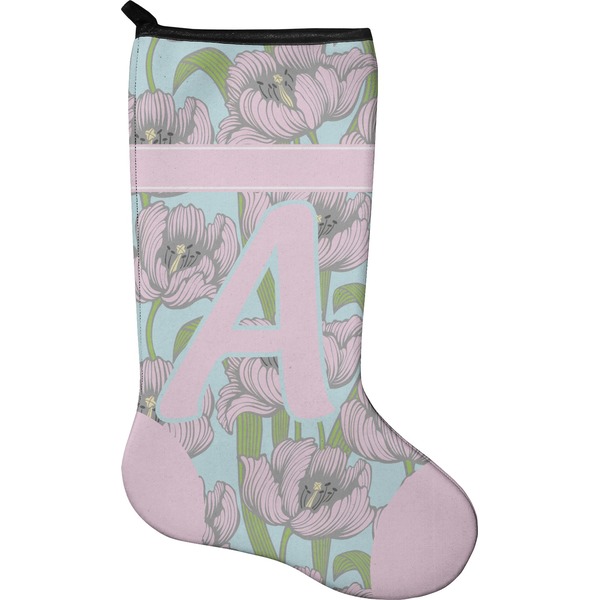 Custom Wild Tulips Holiday Stocking - Neoprene (Personalized)