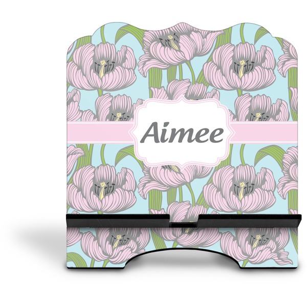 Wild Tulips Stylized Tablet Stand - Front without iPad