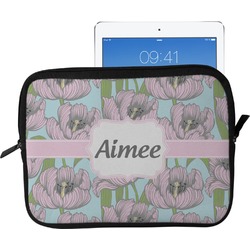 Wild Tulips Tablet Case / Sleeve - Large (Personalized)