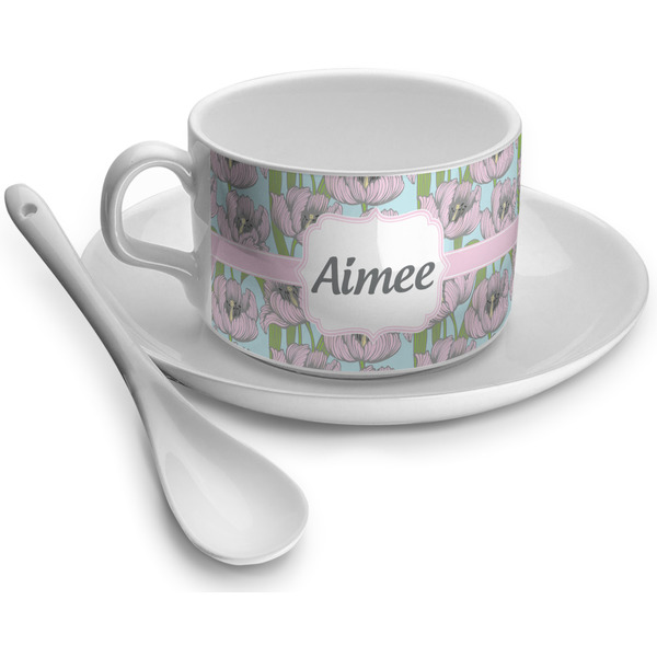 Custom Wild Tulips Tea Cup - Single (Personalized)