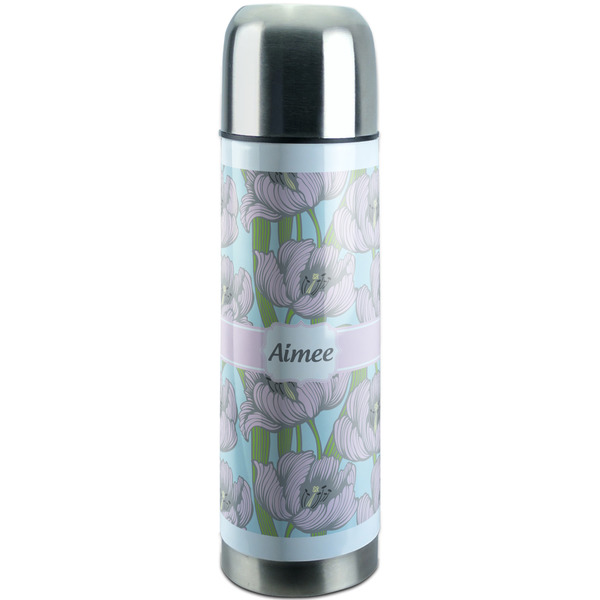 Custom Wild Tulips Stainless Steel Thermos (Personalized)