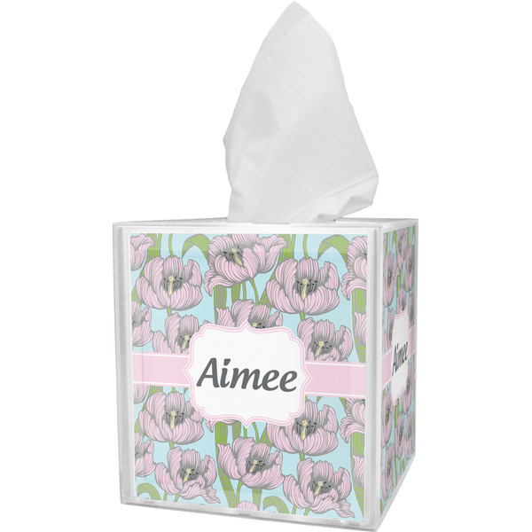 Custom Wild Tulips Tissue Box Cover (Personalized)