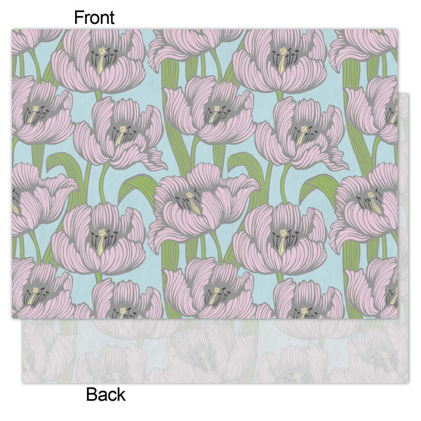 Wild Tulips Tissue Paper - Lightweight - Medium - Front & Back