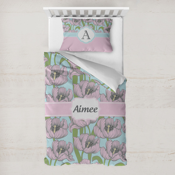 Custom Wild Tulips Toddler Bedding Set - With Pillowcase (Personalized)
