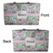 Wild Tulips Tote w/Black Handles - Front & Back Views