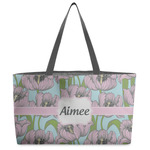 Wild Tulips Beach Totes Bag - w/ Black Handles (Personalized)