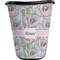 Wild Tulips Waste Basket - Double Sided (Black) (Personalized)
