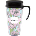 Wild Tulips Acrylic Travel Mug with Handle (Personalized)