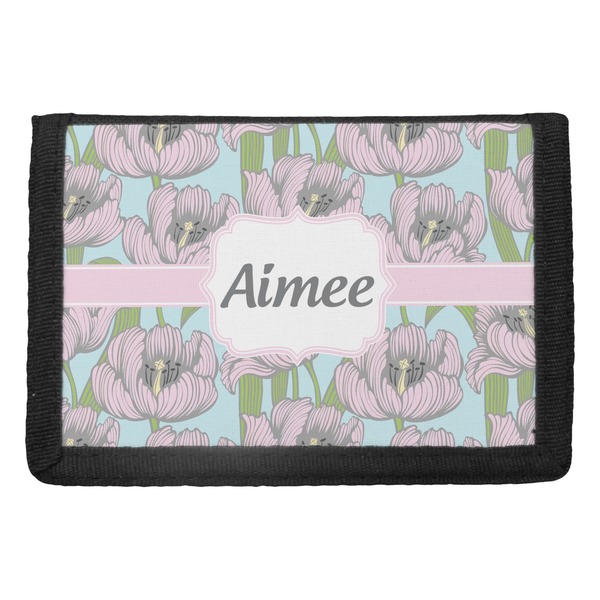 Custom Wild Tulips Trifold Wallet (Personalized)