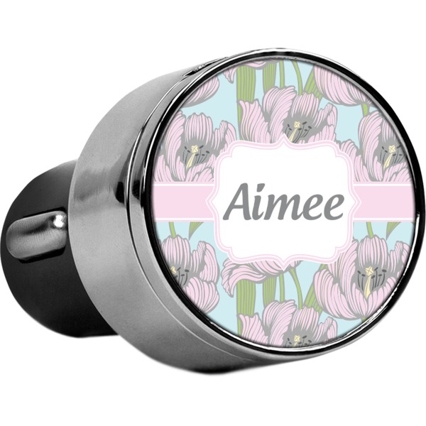 Custom Wild Tulips USB Car Charger (Personalized)