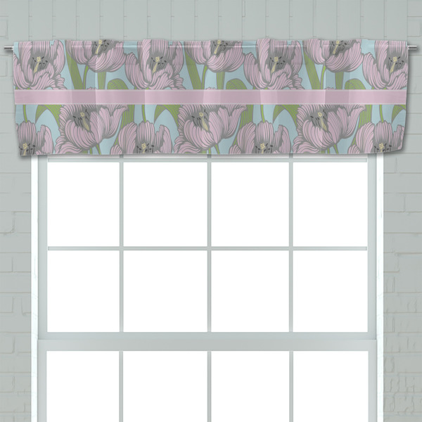 Wild Tulips Valance - Closeup on window