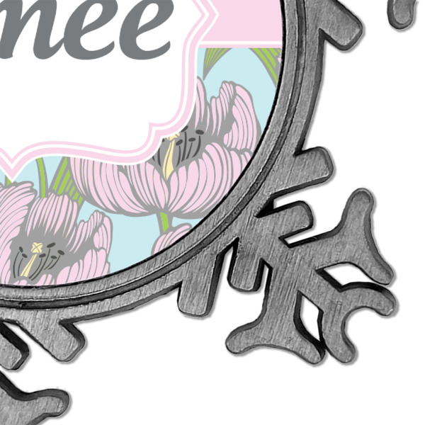 Wild Tulips Vintage Snowflake - Detail