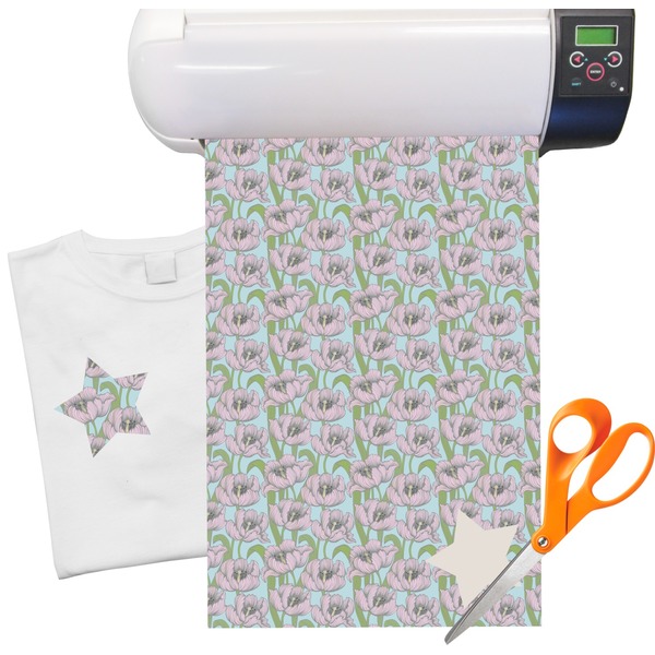 Custom Wild Tulips Heat Transfer Vinyl Sheet (12"x18")