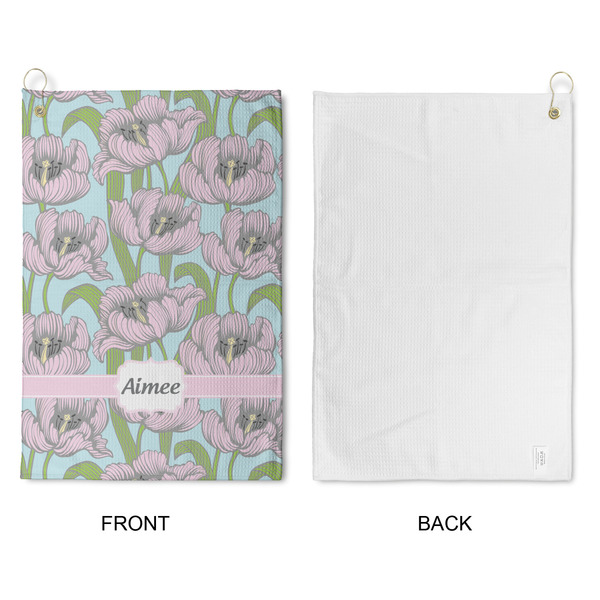 Wild Tulips Waffle Weave Golf Towel - Approval