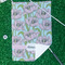 Wild Tulips Waffle Weave Golf Towel - In Context