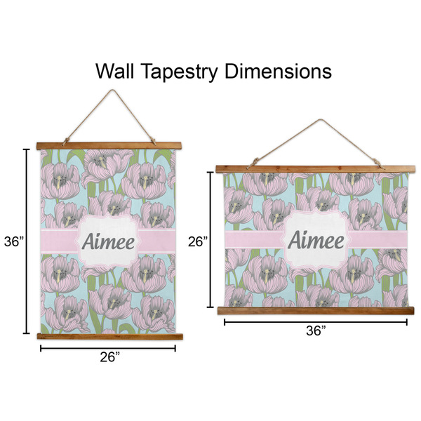 Wild Tulips Wall Hanging Tapestries - Parent/Sizing
