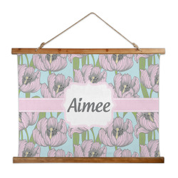 Wild Tulips Wall Hanging Tapestry - Wide (Personalized)