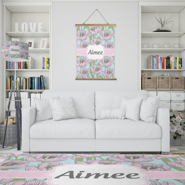 Wild Tulips Wall Hanging Tapestry - Portrait - IN CONTEXT