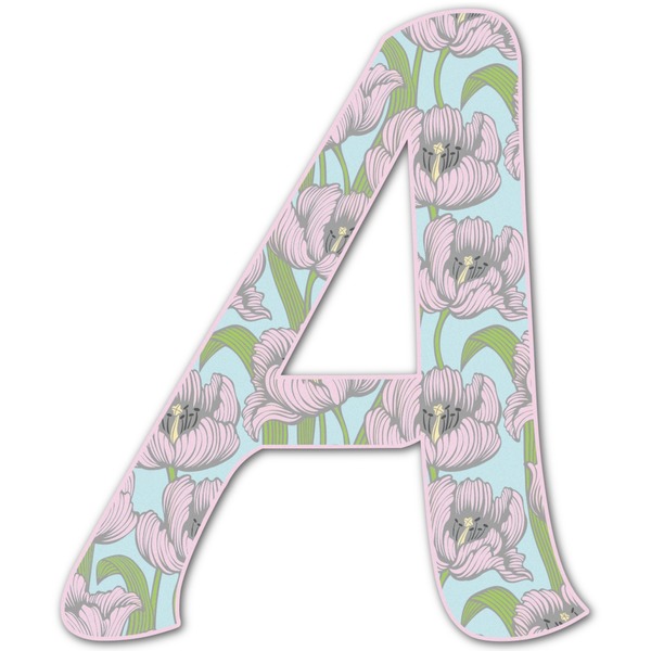 Custom Wild Tulips Letter Decal - Large (Personalized)