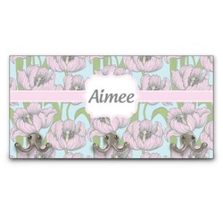 Wild Tulips Wall Mounted Coat Rack (Personalized)