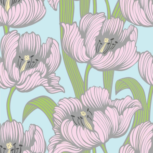 Custom Wild Tulips Wallpaper & Surface Covering (Water Activated 24"x 24" Sample)